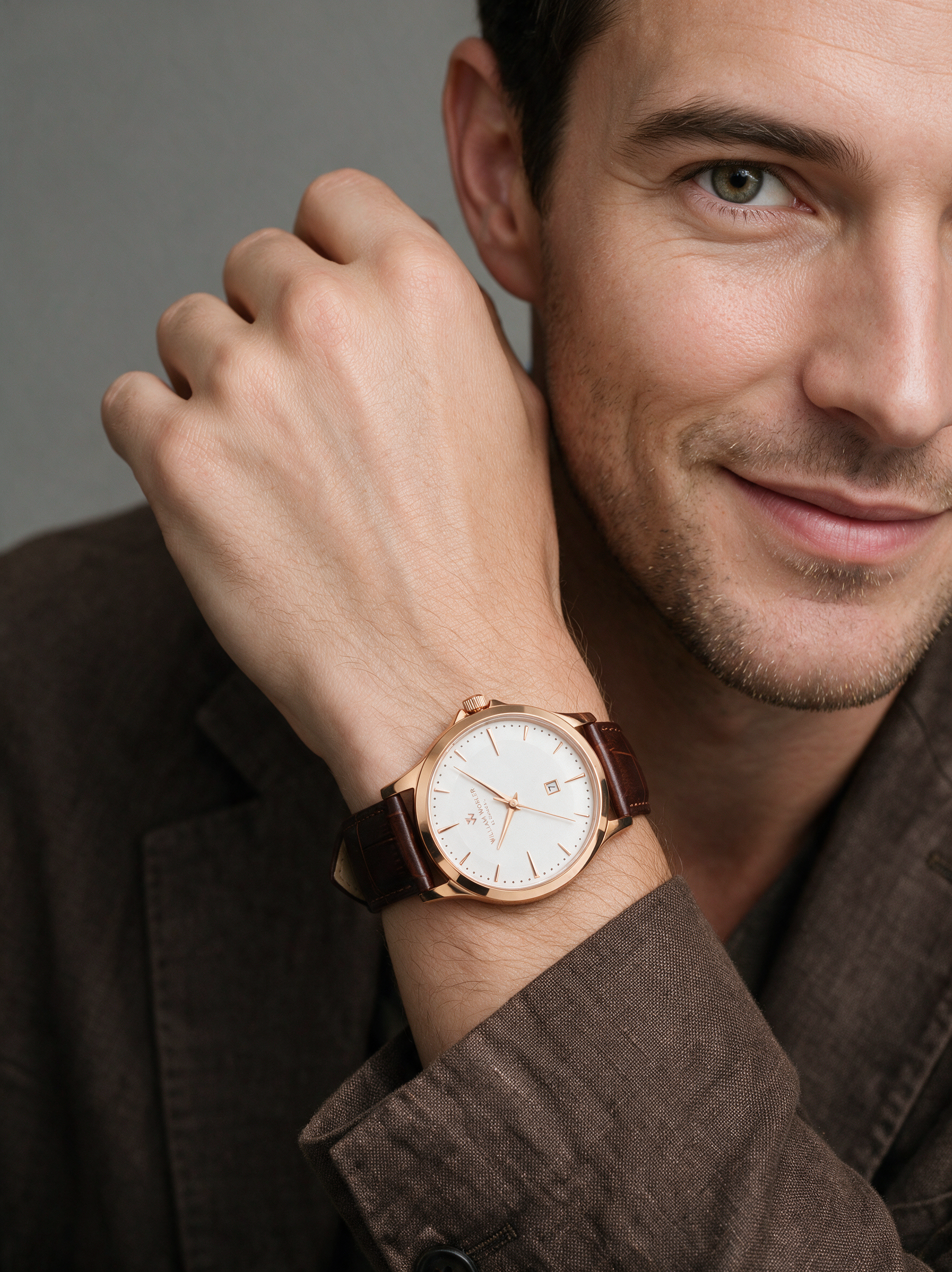 Montre homme Ambre William Wohler portée au poignet, allure élégante au quotidien
