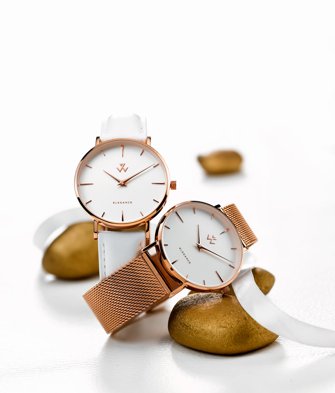 Composition de montres femme William Wohler présentées ensemble