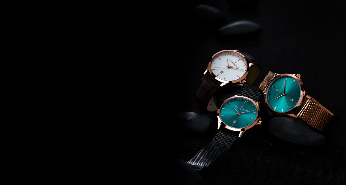 Composition de montres homme William Wohler, variante de cadrage