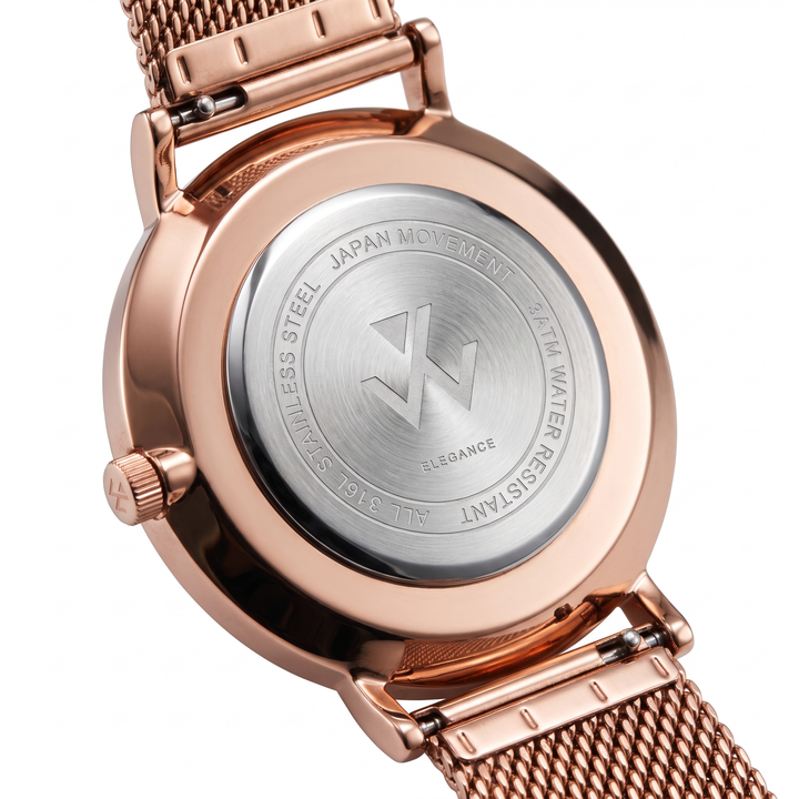 Dos du boîtier acier inoxydable 316L de la montre femme Reine d&